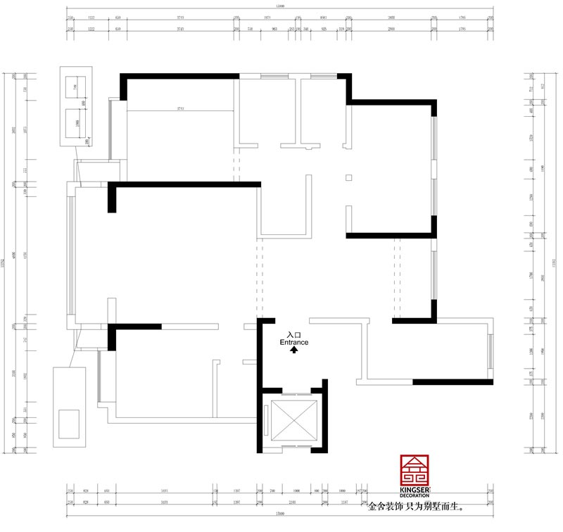 天山熙湖141平米戶型原始平面圖