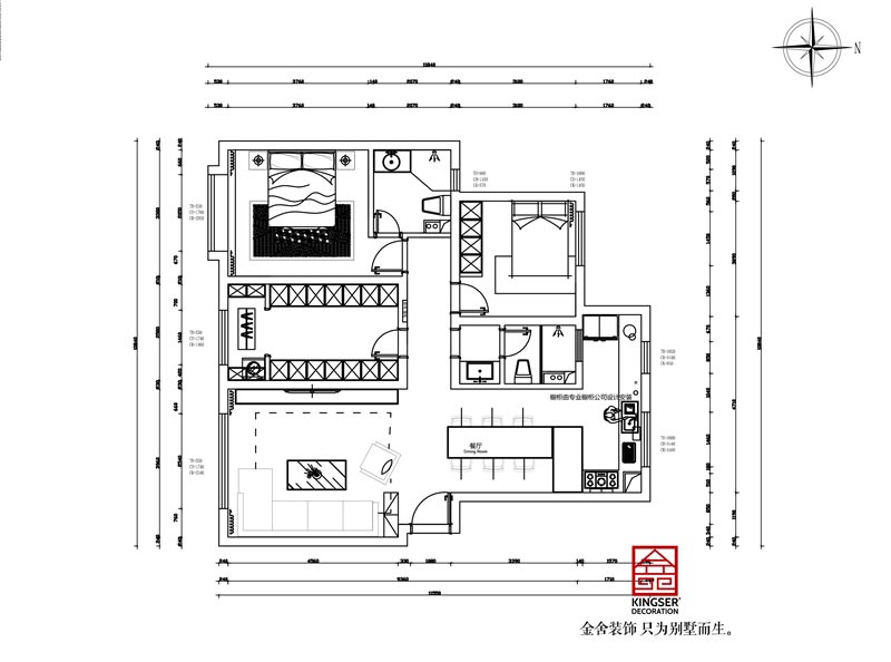 國(guó)赫天著130㎡戶(hù)型平面布置圖