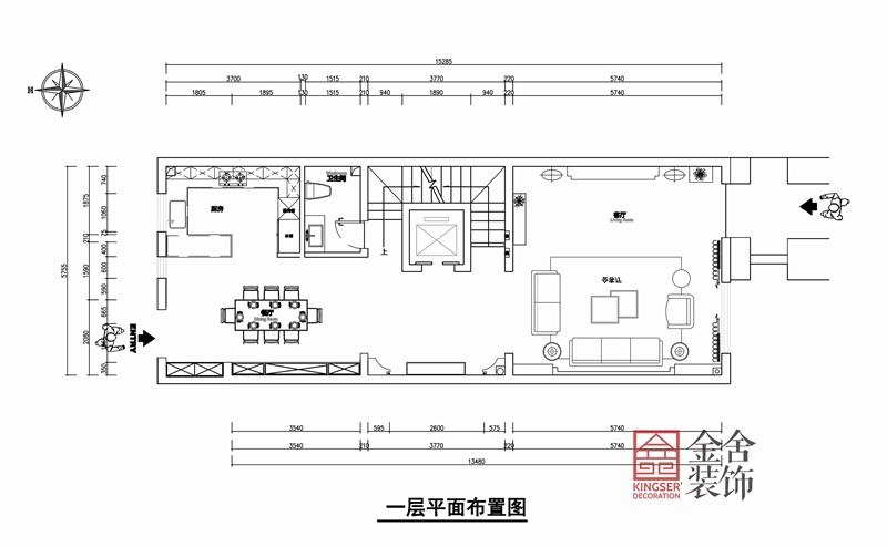 榮盛御府415平米歐式風(fēng)格別墅裝修戶型解析