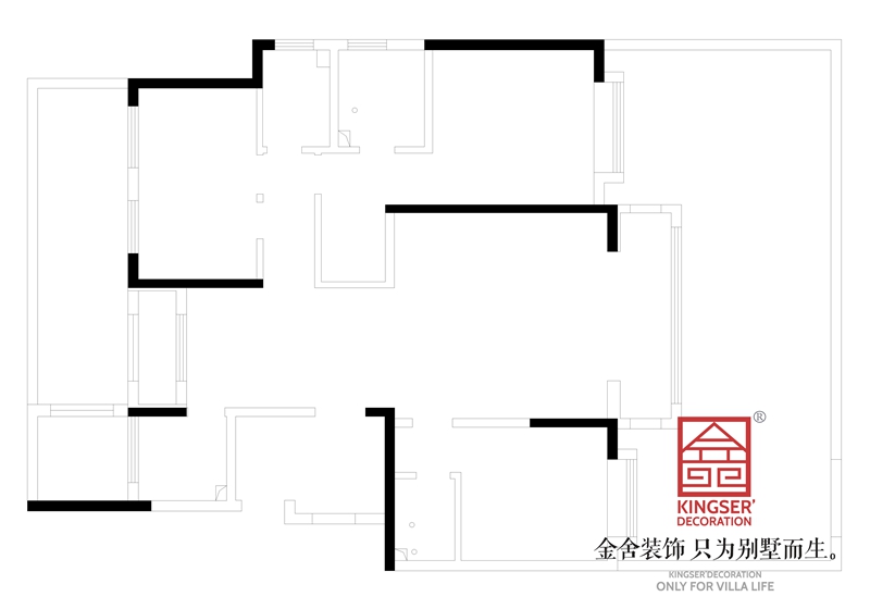 天山熙湖200平新中式洋房裝修原始戶(hù)型圖